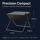 Foldable Charcoal BBQ Grill Portable X-Shape Tabletop by LJGDeals