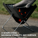 Foldable Charcoal BBQ Grill Portable X-Shape Tabletop by LJGDeals