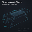 Foldable Charcoal BBQ Grill with Shelf for Camping by LJGDeals