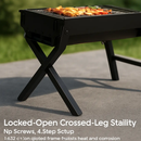Foldable Charcoal BBQ Grill with Shelf for Camping by LJGDeals