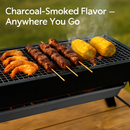 Foldable Charcoal BBQ Grill with Shelf for Camping by LJGDeals