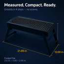 Foldable Charcoal BBQ Grill with Shelf for Camping by LJGDeals