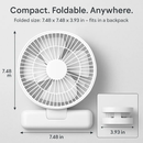 Foldable Table Fan with Wall & Desk Mount by LJGDeals