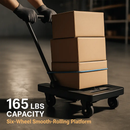 Folding Hand Truck with Telescopic Handle and 6 Wheels by LJGDeals