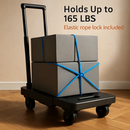 Folding Hand Truck with Telescopic Handle and 6 Wheels by LJGDeals