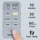 Rechargeable EMS Foot Massager for Neuropathy TENS Stimulator With 10Modes 50Intensities Remote Control For Muscle Relaxation Cramps Circulation Gift by LJGDeals