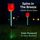 Tulip Wind Mill Solar Garden Light - 2-Pack by LJGDeals