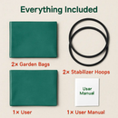 Round Garden Waste Bags - 2 Pack with Handles by LJGDeals