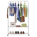Garment Hanging Rack with Wheels for Clothing Organization by LJGDeals