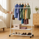 Garment Hanging Rack with Wheels for Clothing Organization by LJGDeals