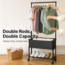 Double Rods Garment Rack with Storage Bag by LJGDeals
