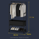 Double Rods Garment Rack with Storage Bag by LJGDeals