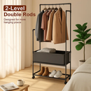 Double Rods Garment Rack with Storage Bag by LJGDeals
