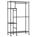 4-Tier Garment Rack with Wheels for Home Use by LJGDeals