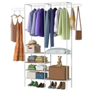 Metal Garment Rack with Shelves and Dual Hanging Rods by LJGDeals
