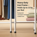 Metal Garment Rack with Shelves and Dual Hanging Rods by LJGDeals