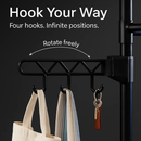 Metal Garment Rack with Shelves and Dual Hanging Rods by LJGDeals