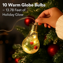 Christmas Snow Globe String Light with 10 LED Bulbs by LJGDeals