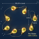 Christmas Snow Globe String Light with 10 LED Bulbs by LJGDeals