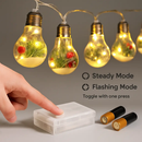 Christmas Snow Globe String Light with 10 LED Bulbs by LJGDeals