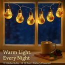 Christmas Snow Globe String Light with 10 LED Bulbs by LJGDeals