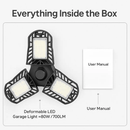 Deformable LED Garage Light with Adjustable Heads by LJGDeals