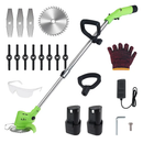 Cordless Grass Trimmer with Saw & Multi-Blade Kit by LJGDeals