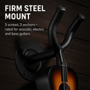 Wall Mount Guitar Hanger Padded Steel Guitar Bracket Holder Hook Rack For Electric Acoustic Bass Guitars by LJGDeals