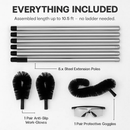 Gutter Cleaning Brush with Telescoping Handle – 10.5ft Reach by LJGDeals