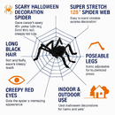 Giant Halloween Spider Decoration Outdoor by LJGDeals