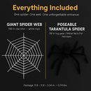 Giant Halloween Spider Decoration with Web by LJGDeals