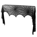 Halloween Black Lace Spiderweb Mantle Scarf by LJGDeals