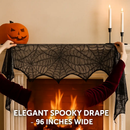 Halloween Black Lace Spiderweb Mantle Scarf by LJGDeals