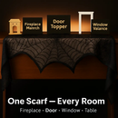 Halloween Black Lace Spiderweb Mantle Scarf by LJGDeals