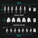 Halloween Skeleton Ghost String Lights with Gauze Skull by LJGDeals