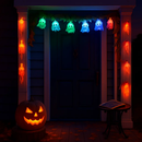 Halloween Skeleton Ghost String Lights with Gauze Skull by LJGDeals