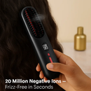 Cordless Hair Straightener Brush with Negative Ions by LJGDeals