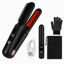 2 In 1 Ceramic Hair Straightener Flat Iron Cordless Hair Straightener Brush Hair Portable Styling Iron with Carry Bag Anti-scald Gloves 2 Hairpins by LJGDeals