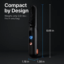 2 In 1 Ceramic Hair Straightener Flat Iron Cordless Hair Straightener Brush Hair Portable Styling Iron with Carry Bag Anti-scald Gloves 2 Hairpins by LJGDeals