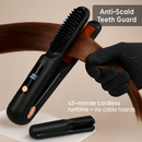 2 In 1 Ceramic Hair Straightener Flat Iron Cordless Hair Straightener Brush Hair Portable Styling Iron with Carry Bag Anti-scald Gloves 2 Hairpins by LJGDeals