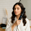 2 In 1 Ceramic Hair Straightener Flat Iron Cordless Hair Straightener Brush Hair Portable Styling Iron with Carry Bag Anti-scald Gloves 2 Hairpins by LJGDeals