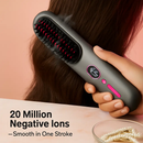 Cordless Hair Straightener Brush with Negative Ions by LJGDeals