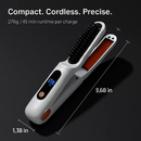 2 In 1 Ceramic Hair Straightener Flat Iron Cordless Hair Straightener Brush Hair Portable Styling Iron with Carry Bag Anti-scald Gloves 2 Hairpins by LJGDeals