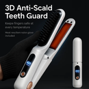 2 In 1 Ceramic Hair Straightener Flat Iron Cordless Hair Straightener Brush Hair Portable Styling Iron with Carry Bag Anti-scald Gloves 2 Hairpins by LJGDeals