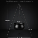 Halloween Large Witch Cauldron With 56.49” Tripod And Eyeball String Light Skeleton Halloween Outdoor Decoration For Porch Yard Patio Garden Living Ro by LJGDeals
