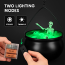 Halloween Large Witch Cauldron With 56.49” Tripod And Eyeball String Light Skeleton Halloween Outdoor Decoration For Porch Yard Patio Garden Living Ro by LJGDeals
