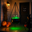 Halloween Large Witch Cauldron With 56.49” Tripod And Eyeball String Light Skeleton Halloween Outdoor Decoration For Porch Yard Patio Garden Living Ro by LJGDeals
