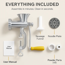 Manual Meat Grinder - Hand Operated Mincer for Home Use by LJGDeals