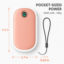 Rechargeable Hand Warmer Electric Hand Heater Portable Reusable Pocket Warmer Power Bank with Digital Display 2 Levels Double-sided Heating by LJGDeals
