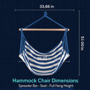 Hammock Hanging Chair Canvas Porch Patio Swing Seat by LJGDeals
